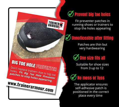 Trainer Armour Big Toe Hole Preventor (White)