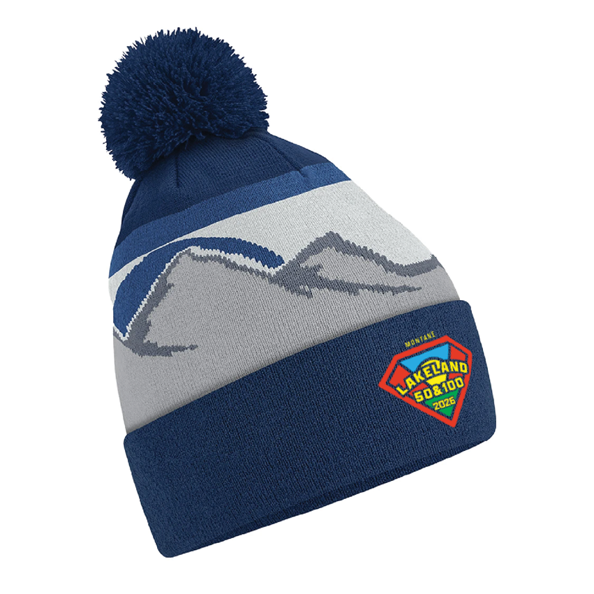 Lakeland 50/100 2026 Patterned Bobble Hat.