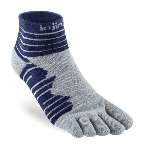 Men's Ultra Run injinji mini-crew Onyx / Cobalt